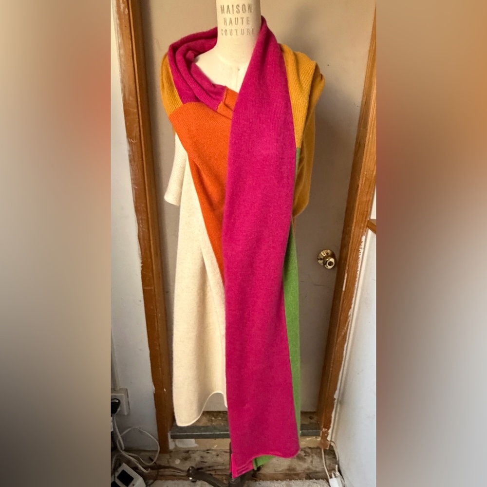 The Elder Statesman Patchwork Cashmere Shawl in P… - image 16